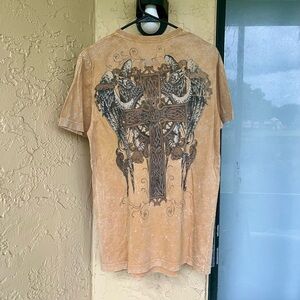 Y2K Mythos Cross Skulls T-shirt Medium